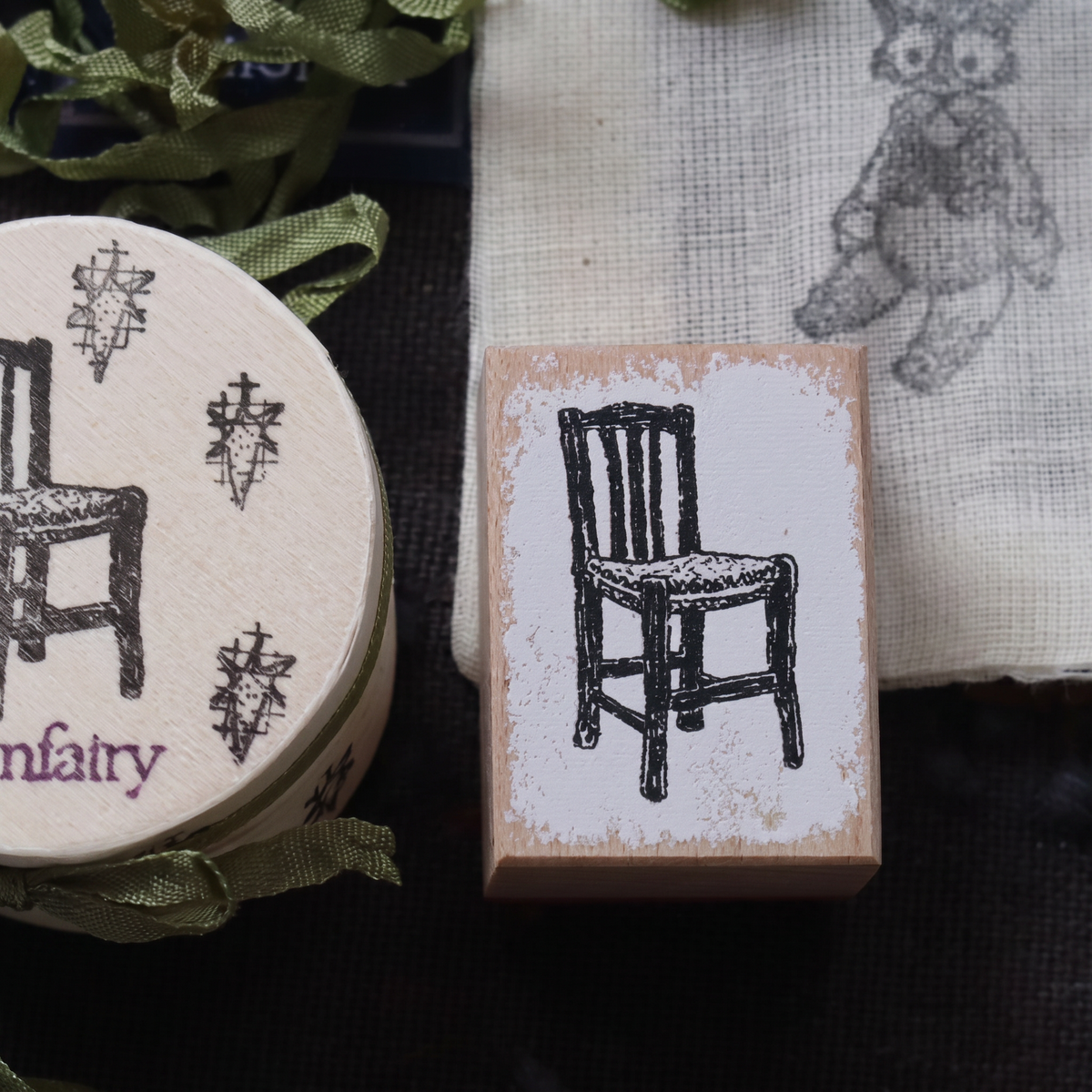 Antique Dollhouse Wooden Stamp Collection