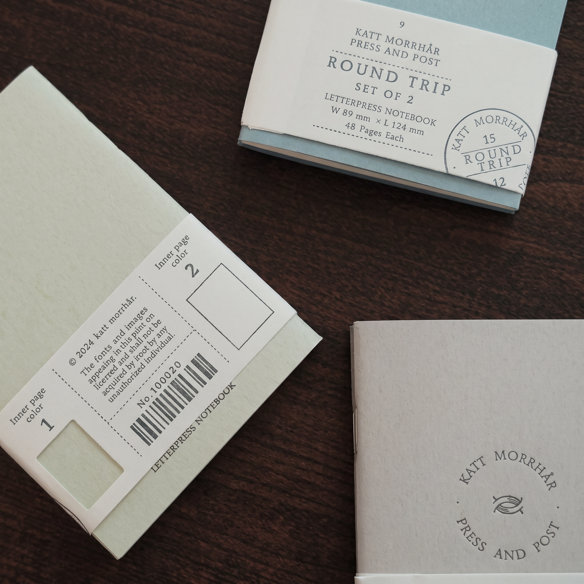 Round Trip Letterpress - TN Passport Notebook Set