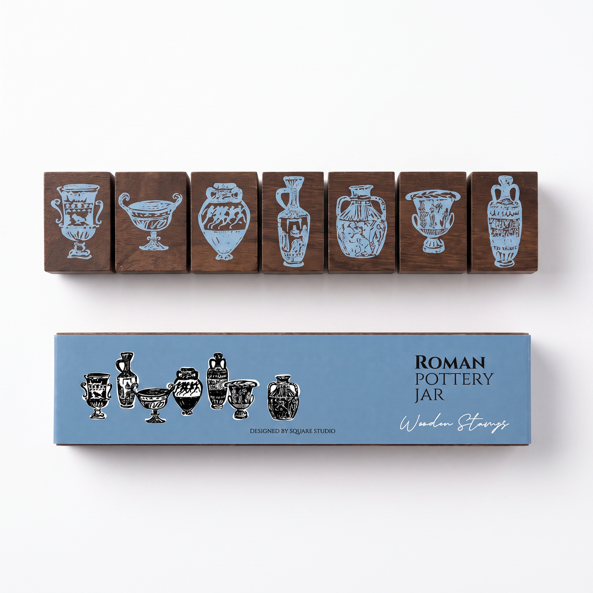 Roman Pottery Jar Wooden Stamp Collection