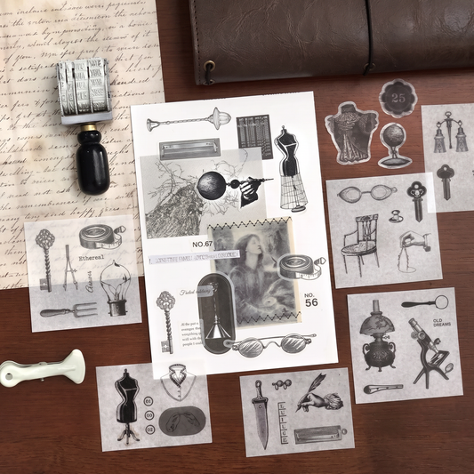 Vintage Manuscript Washi Sticker Book