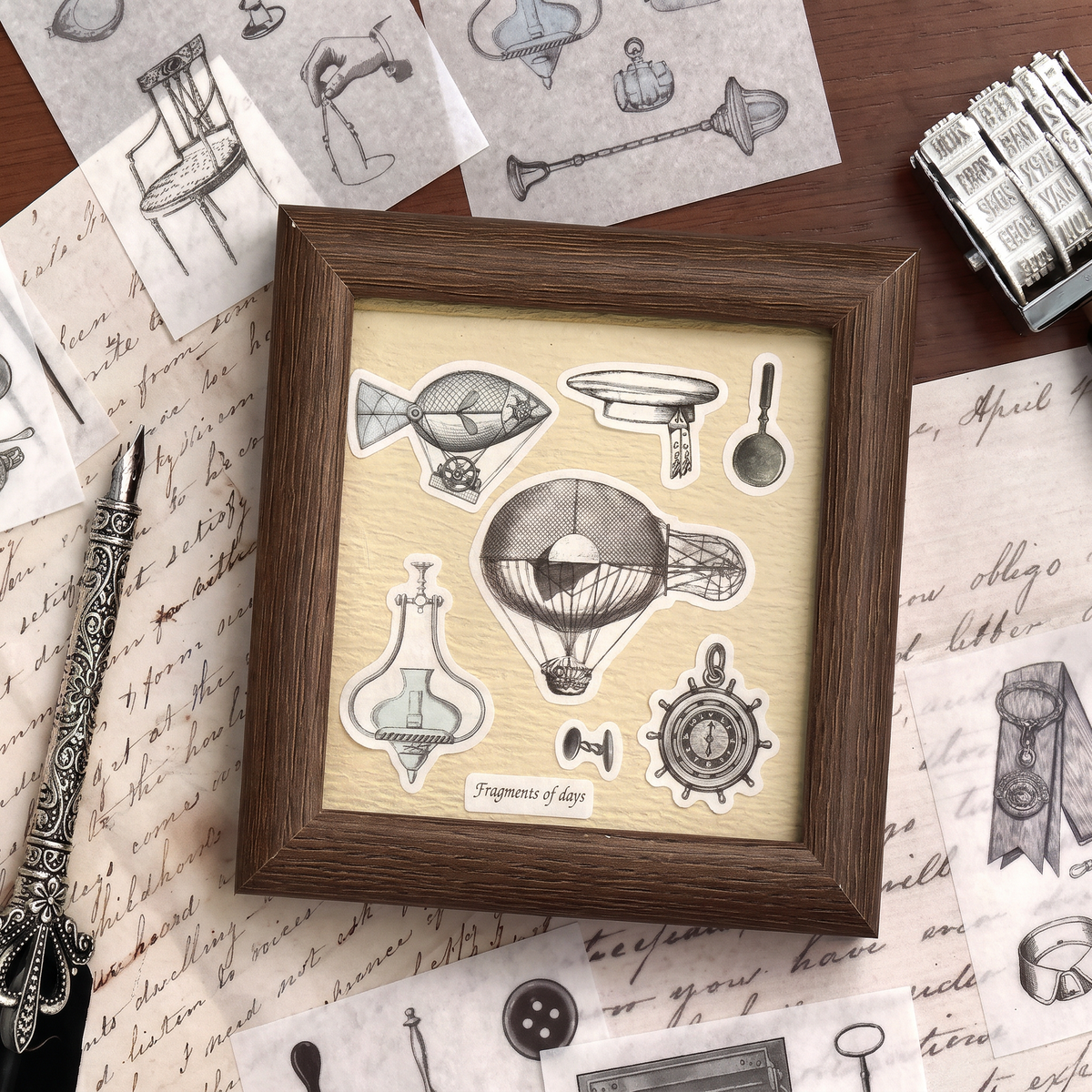 Vintage Manuscript Washi Sticker Book