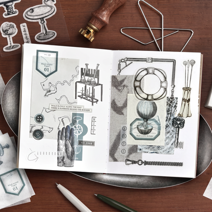Vintage Manuscript Washi Sticker Book
