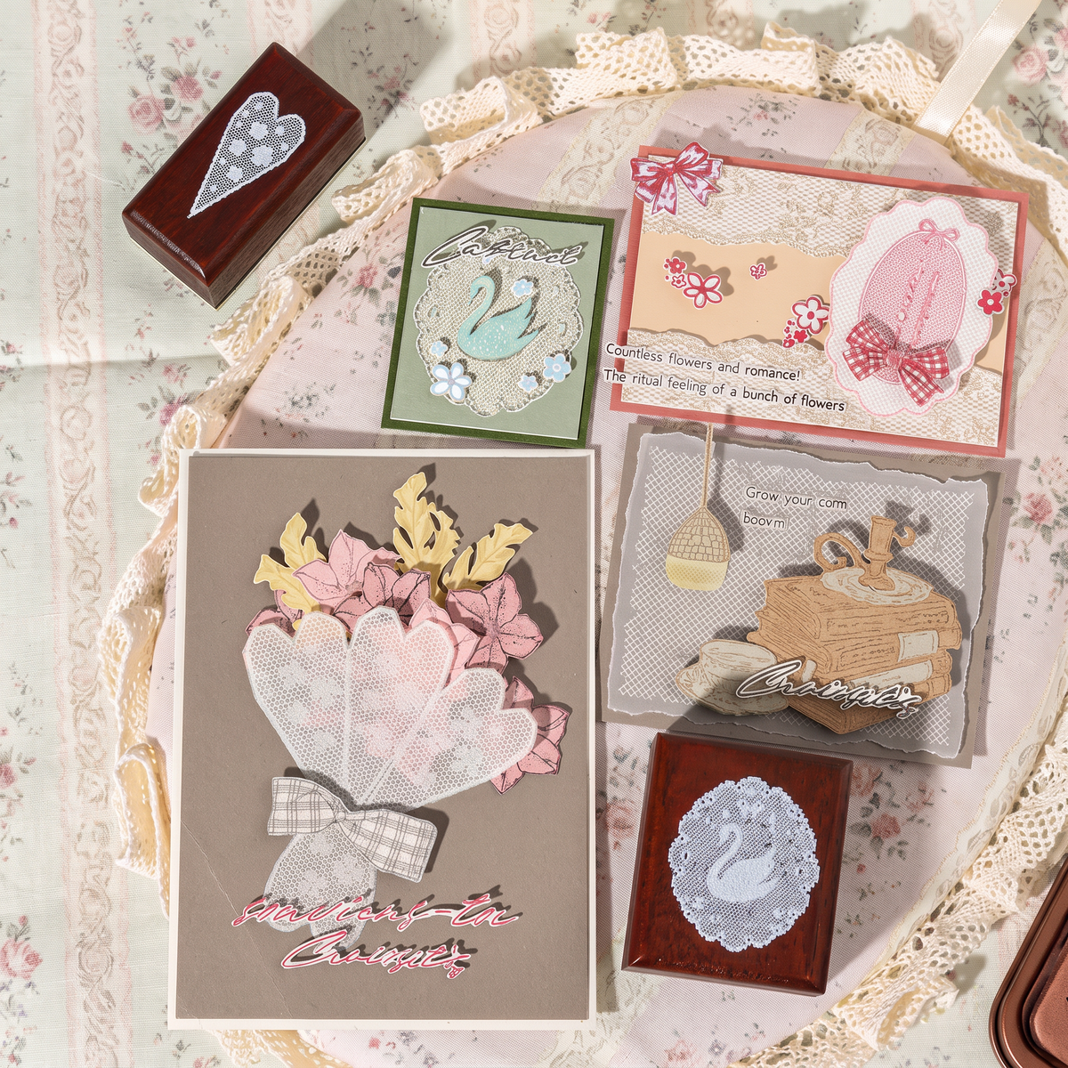 Evening Breeze Lace Wooden Stamp Collection