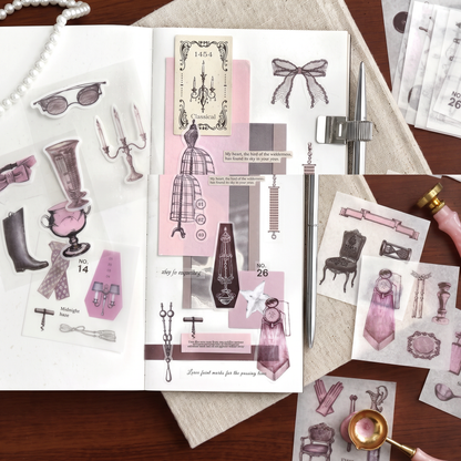 Vintage Manuscript Washi Sticker Book