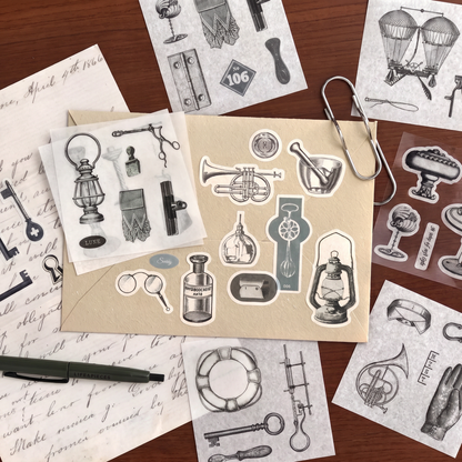 Vintage Manuscript Washi Sticker Book