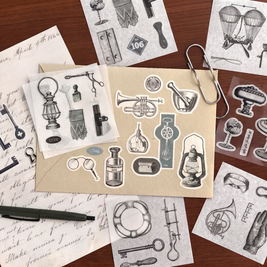 Vintage Manuscript Washi Sticker Book