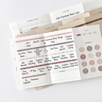 Tri-Fold Planner Inserts - Mini 5 / Mini 6 (Pocket) / Personal