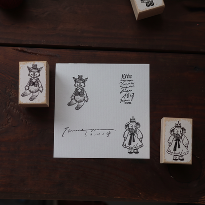 Antique Dollhouse Wooden Stamp Collection