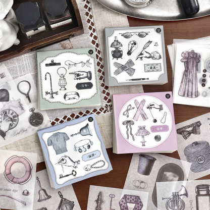 Vintage Manuscript Washi Sticker Book