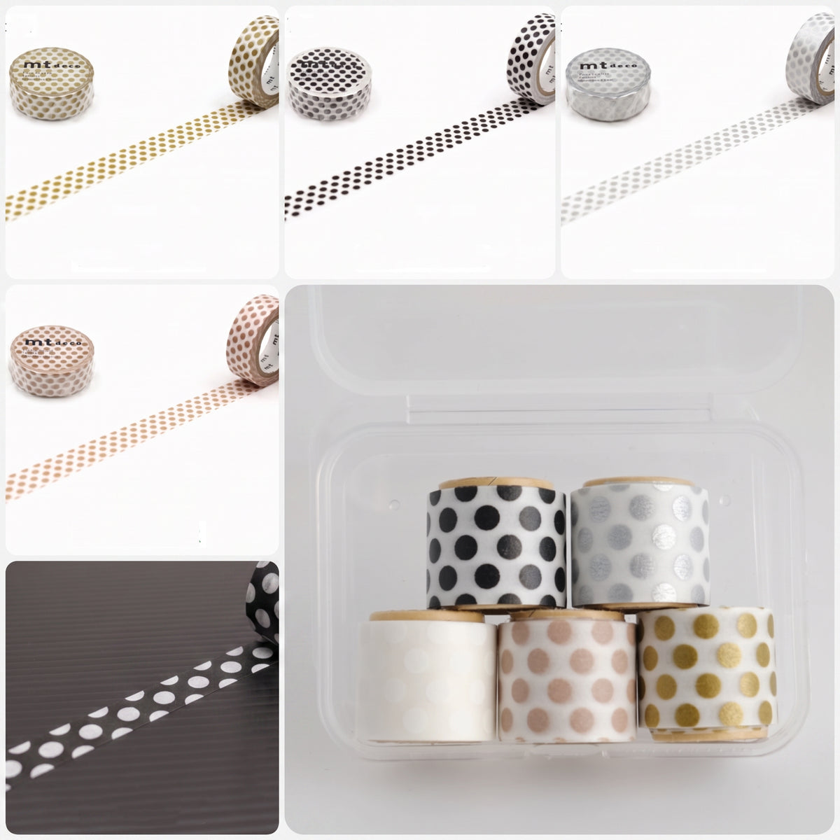 mt Patterns Washi Tape - Dot Sample Set of 5