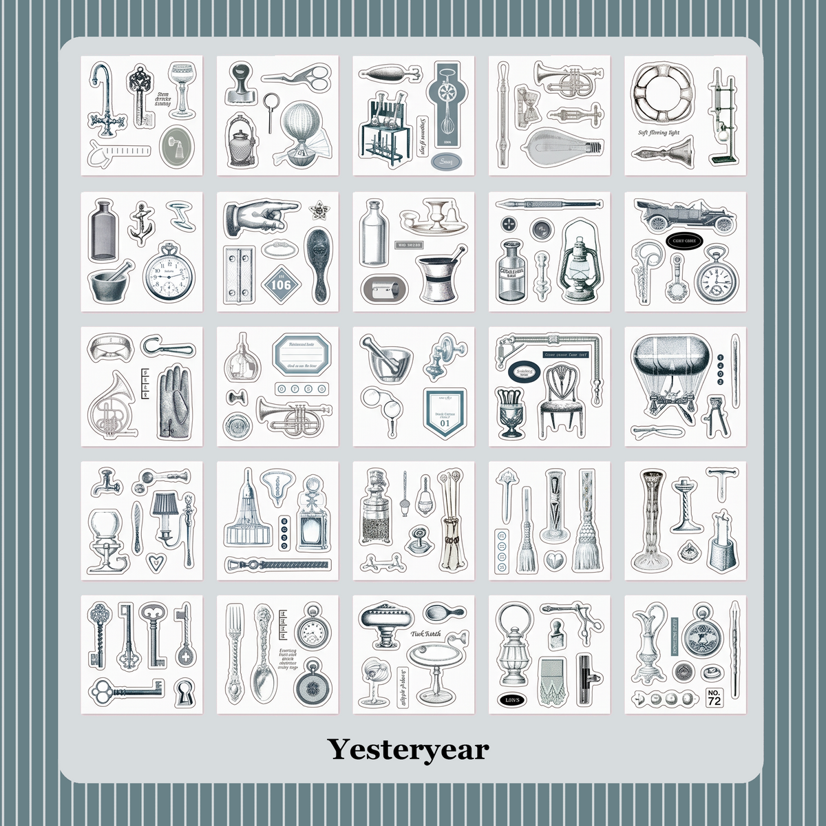 Vintage Manuscript Washi Sticker Book