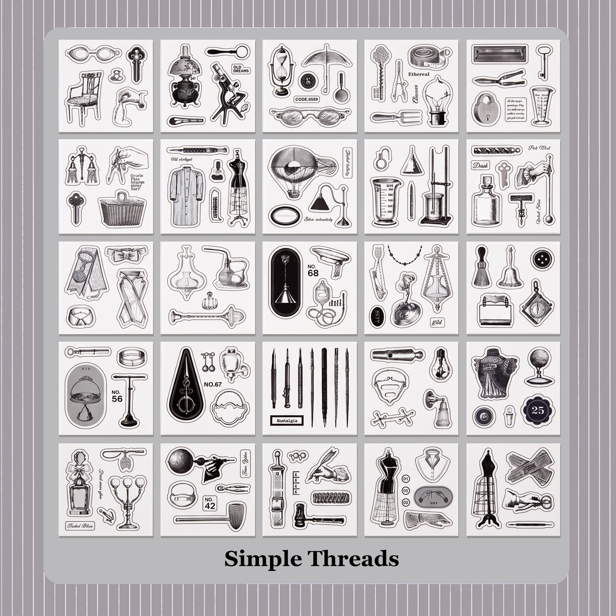Vintage Manuscript Washi Sticker Book