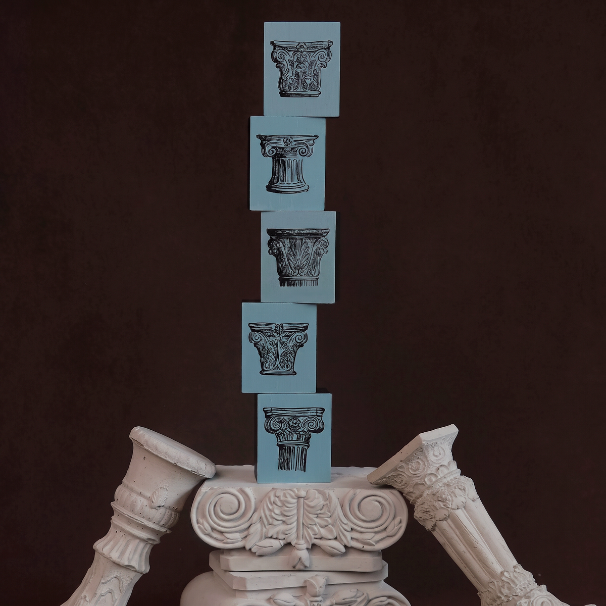 Roman Column Wooden Stamp Collection