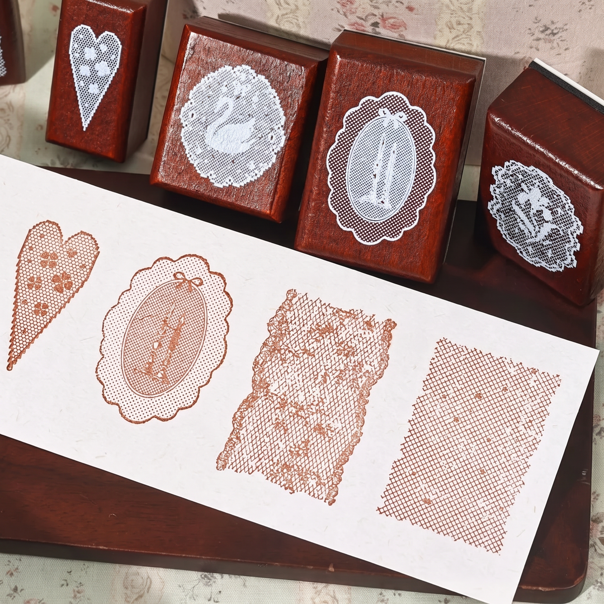 Evening Breeze Lace Wooden Stamp Collection