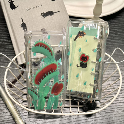 Venus Flytrap Mini 5 Half (M2.5) Clear PVC Ring Binder + Printed Inserts
