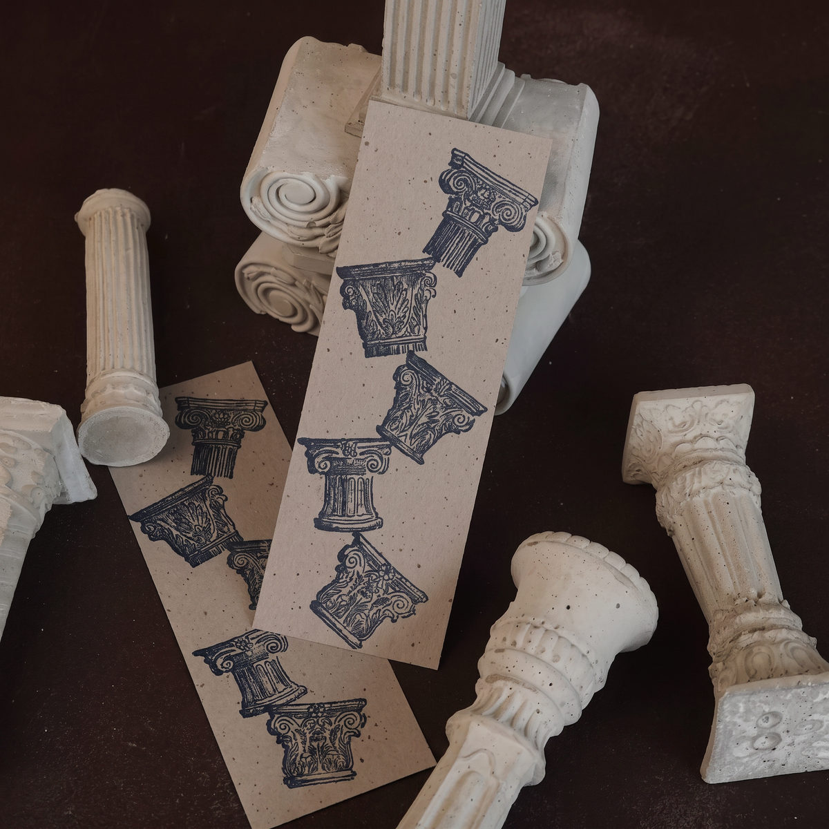 Roman Column Wooden Stamp Collection