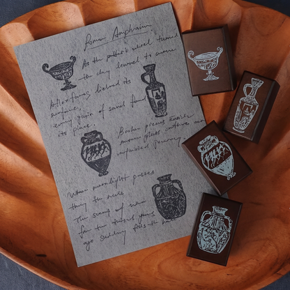 Roman Pottery Jar Wooden Stamp Collection