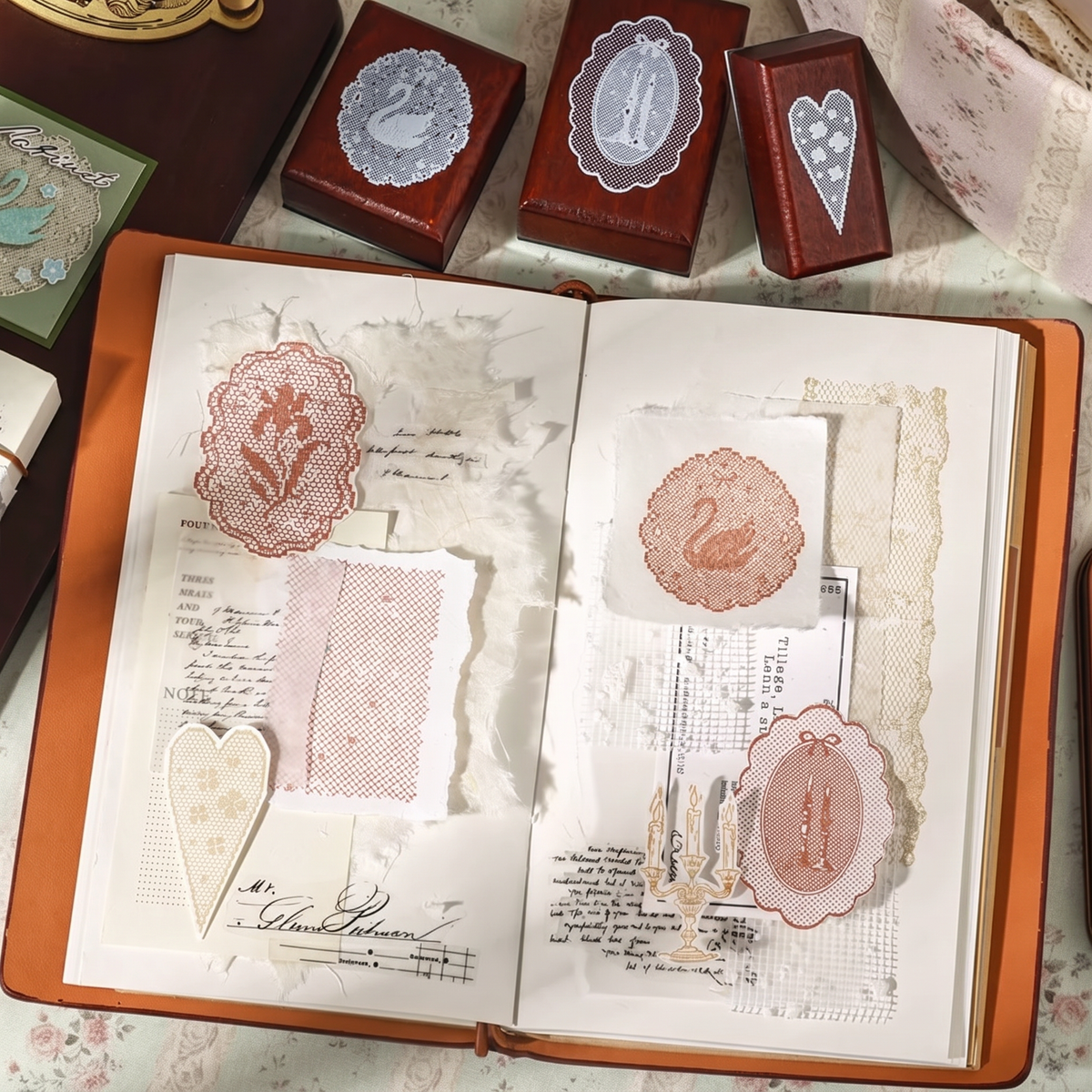Evening Breeze Lace Wooden Stamp Collection