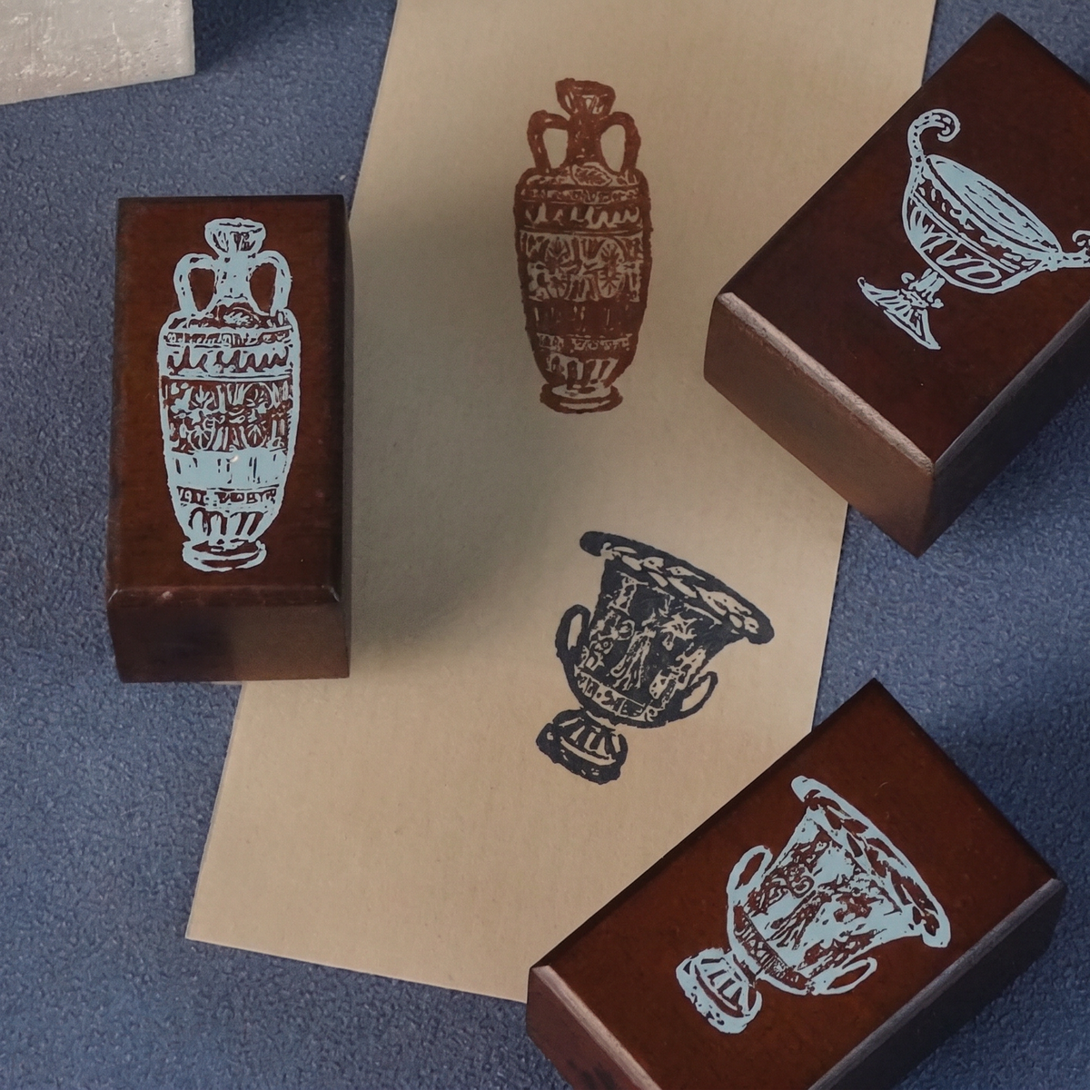 Roman Pottery Jar Wooden Stamp Collection