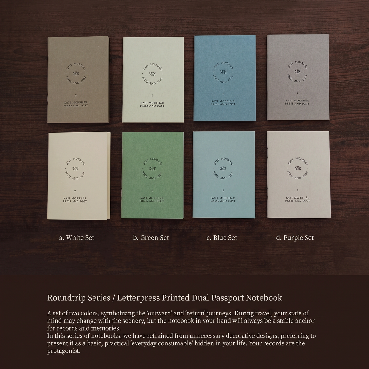 Round Trip Letterpress - TN Passport Notebook Set