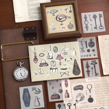 Vintage Manuscript Washi Sticker Book