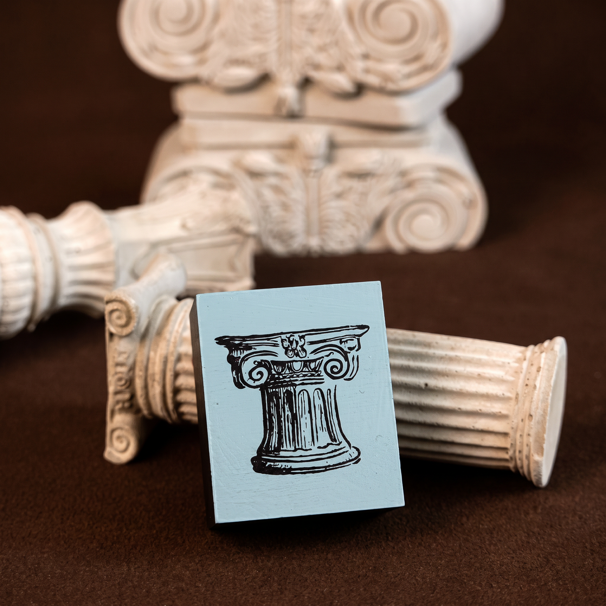 Roman Column Wooden Stamp Collection