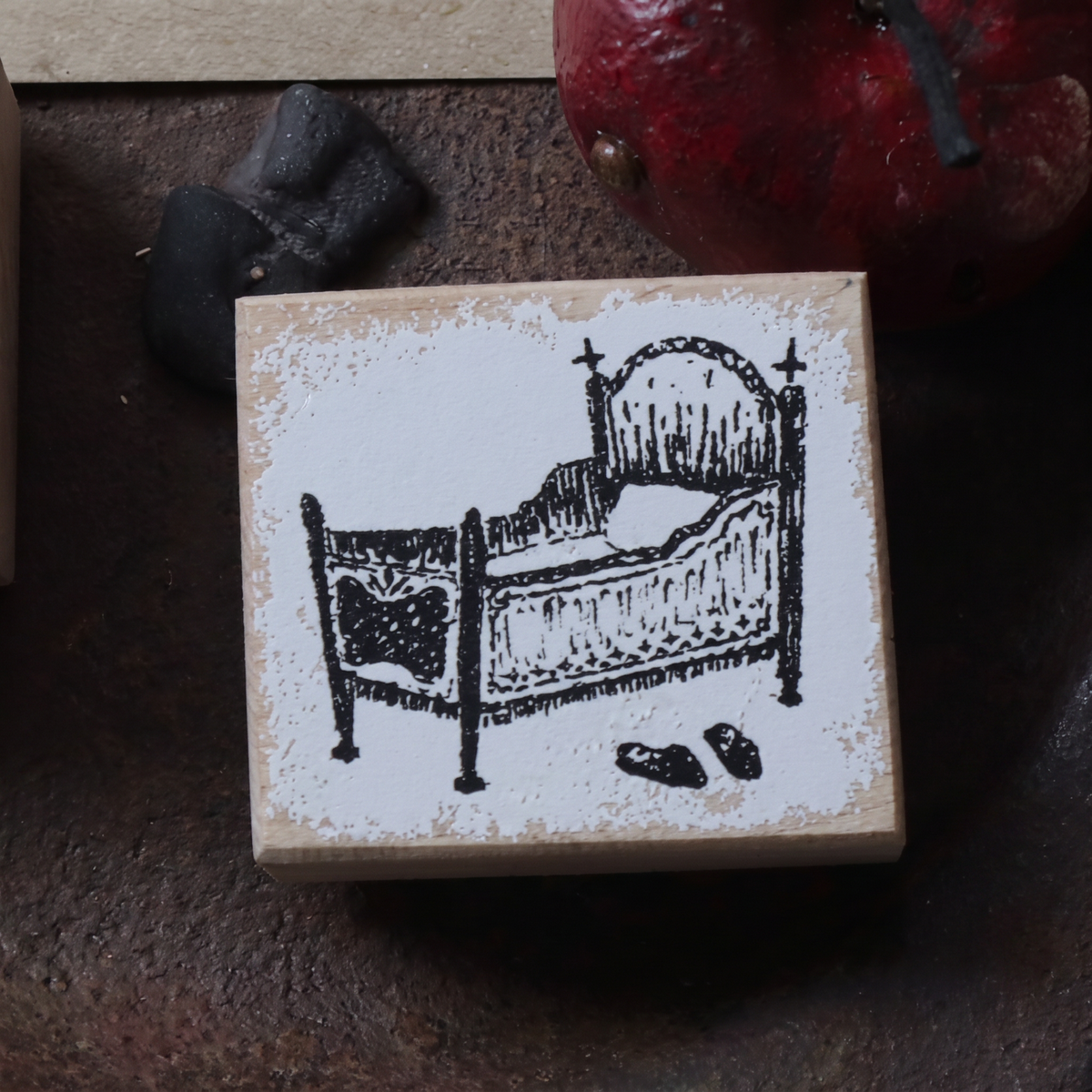 Antique Dollhouse Wooden Stamp Collection