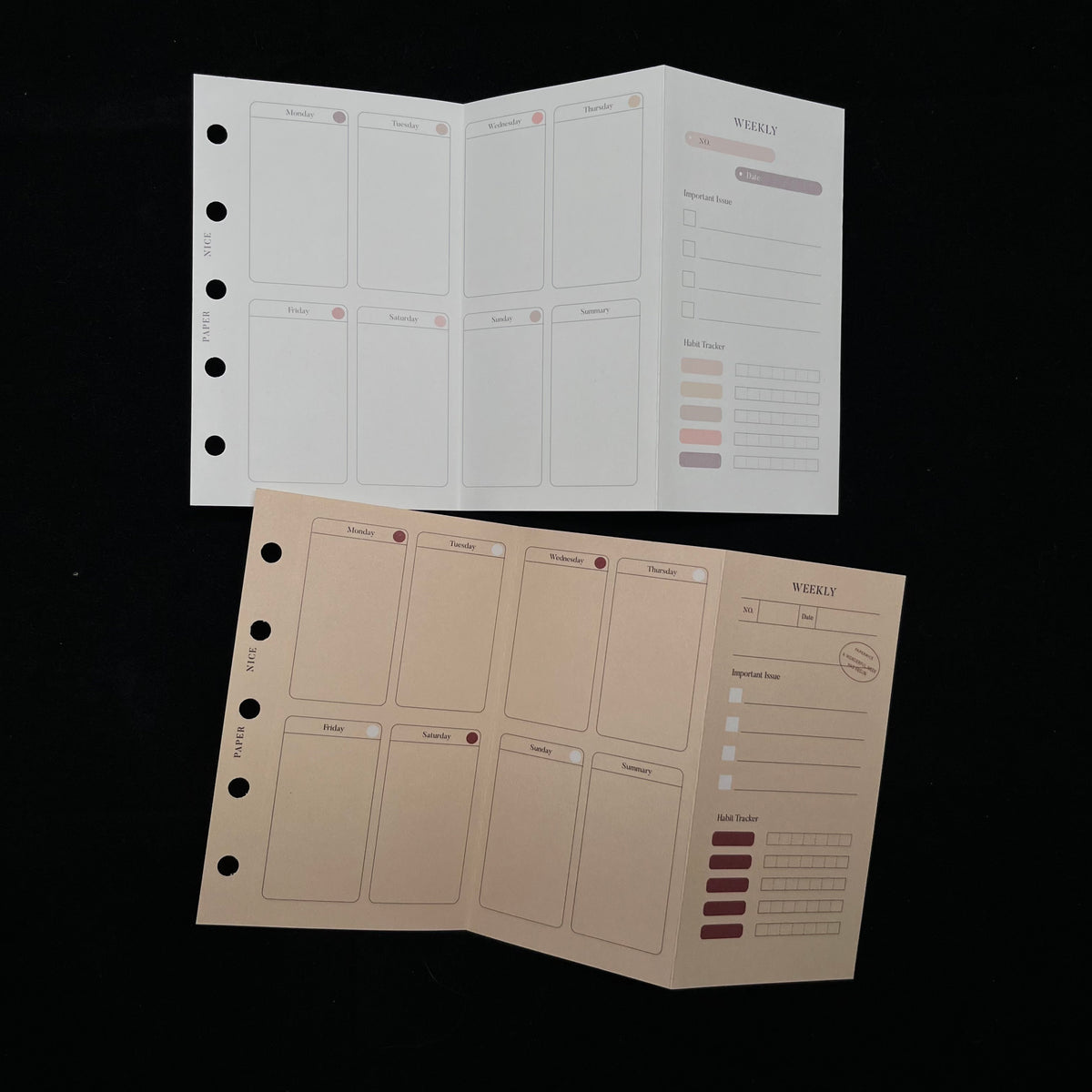 Tri-Fold Planner Inserts - Mini 5 / Mini 6 (Pocket) / Personal
