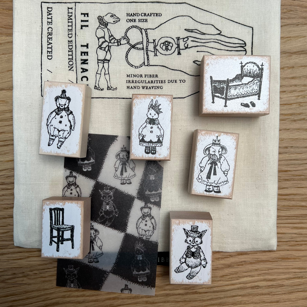 Antique Dollhouse Wooden Stamp Collection