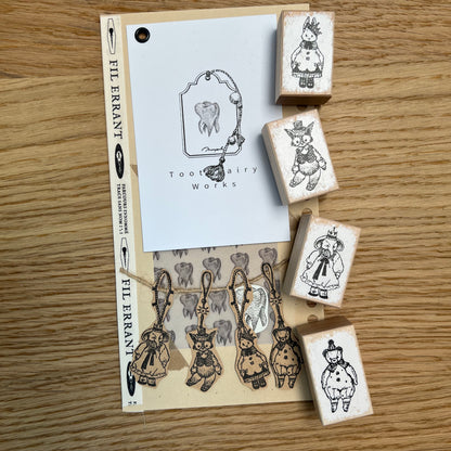 Antique Dollhouse Wooden Stamp Collection