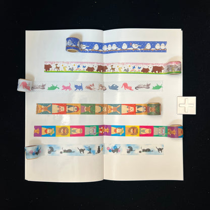 mt ex Animal Washi Tape Sample Set - 6 Designs
