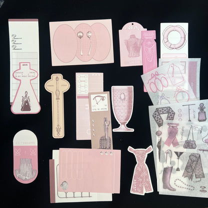 Old Home Manuscript Memo Paper & Sticker Set