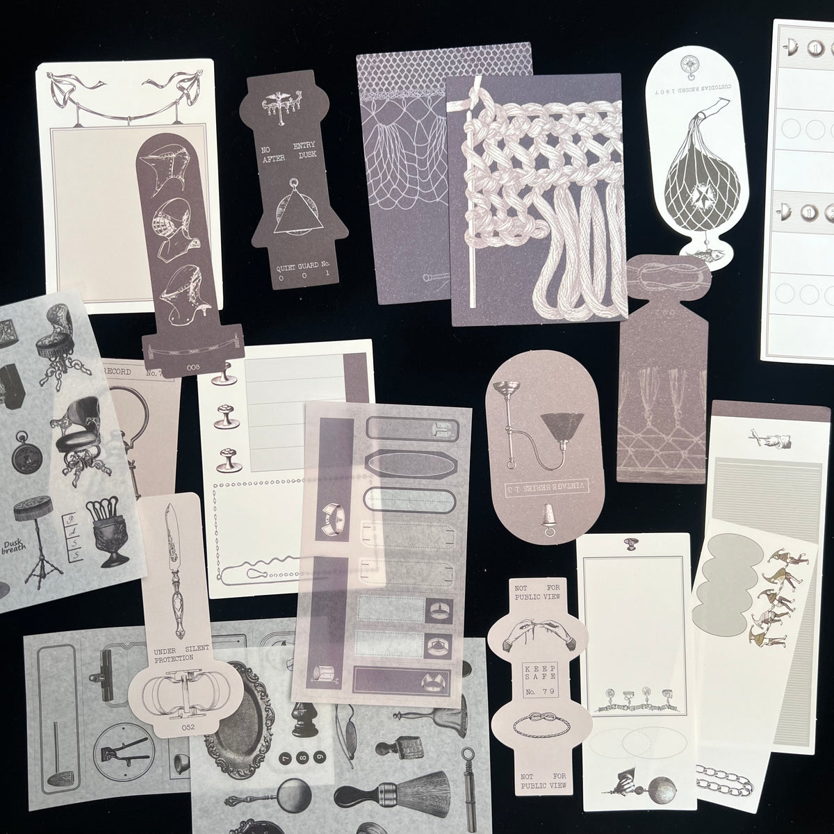 Old Home Manuscript Memo Paper & Sticker Set