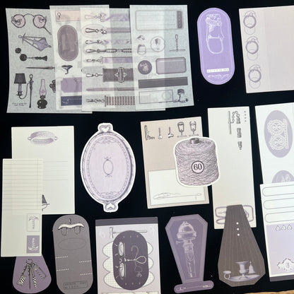 Old Home Manuscript Memo Paper & Sticker Set