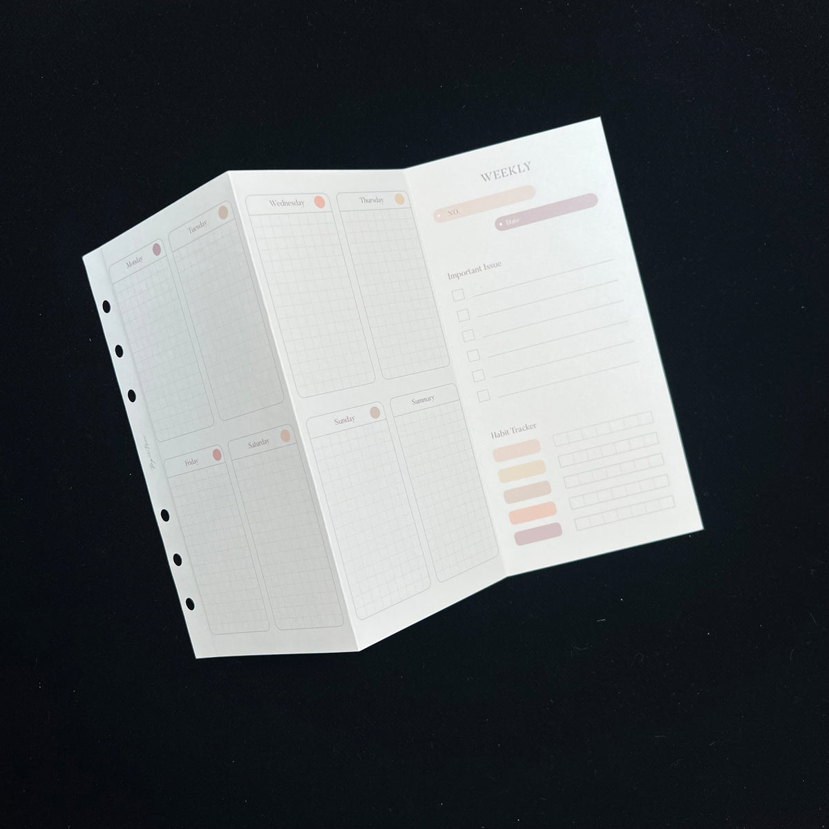 Tri-Fold Planner Inserts - Mini 5 / Mini 6 (Pocket) / Personal
