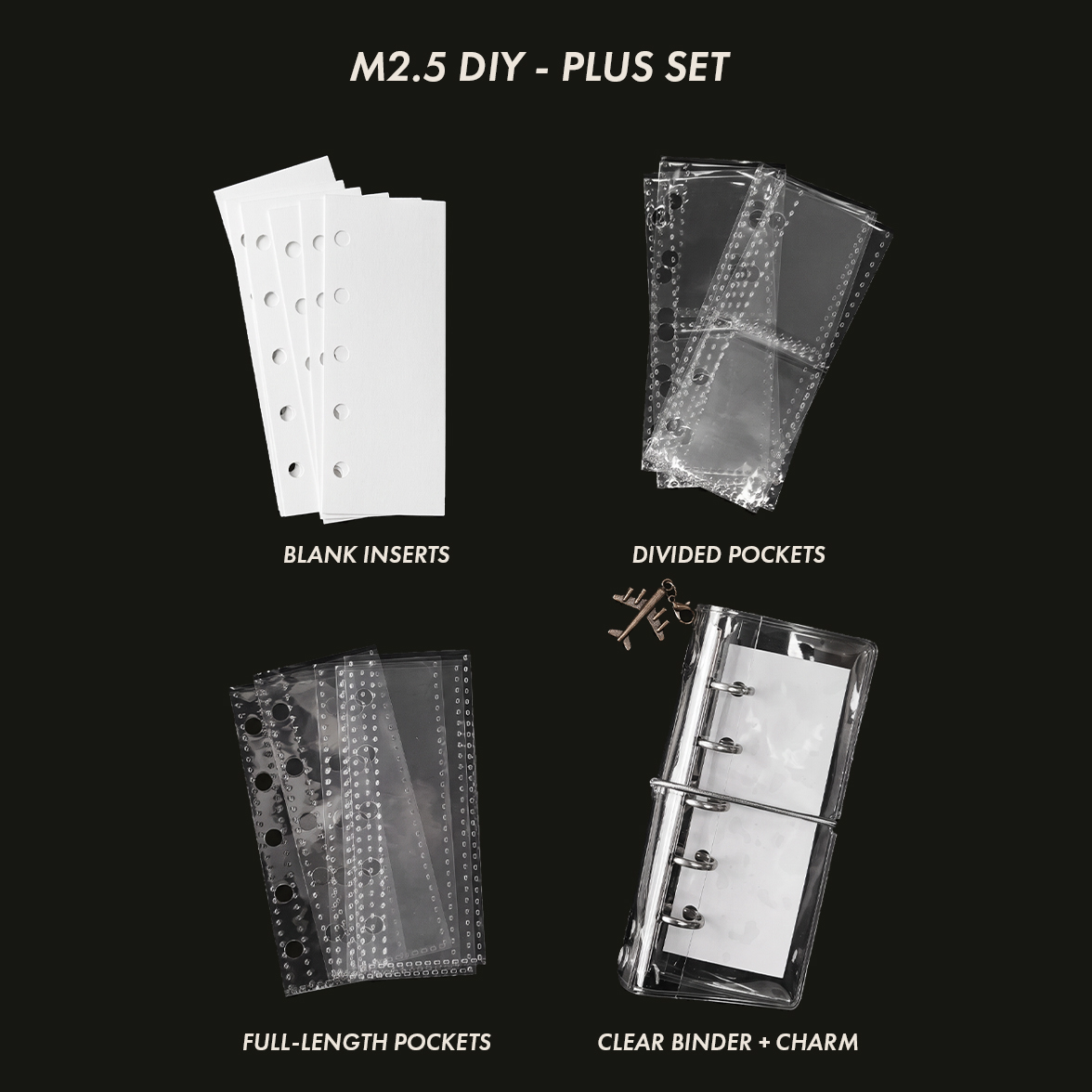 Mini 5 Half (M2.5) Clear Loose-Leaf Planner System